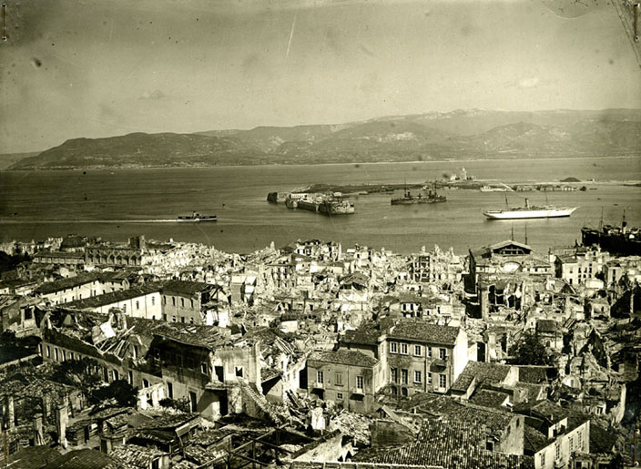 Immagine di Messina a due giorni dal rovinoso sisma del 1908