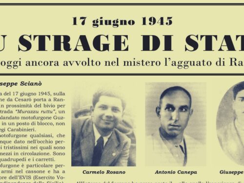 77° anniversario dell’eccidio di Murazzu Ruttu… U Frunti Nazziunali Sicilianu – Sicilia ‘Ndipinnenti “NON DIMENTICA”.